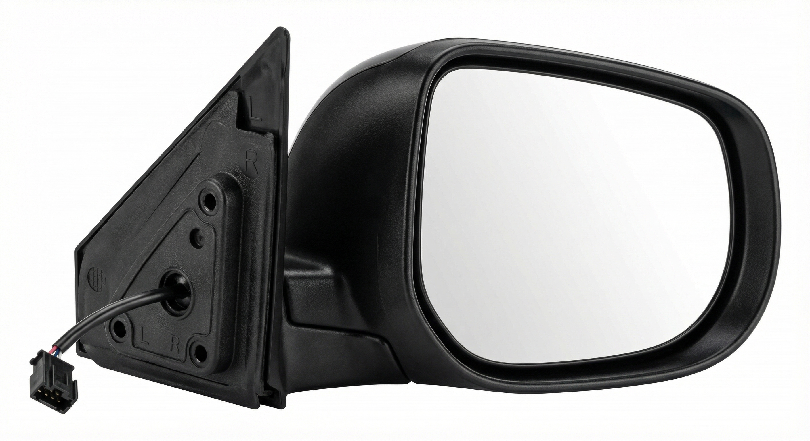 2007, 2008, 2009 Mazda 3 Silver Manual Door/Side View Mirror - Left (Driver) (OEM)