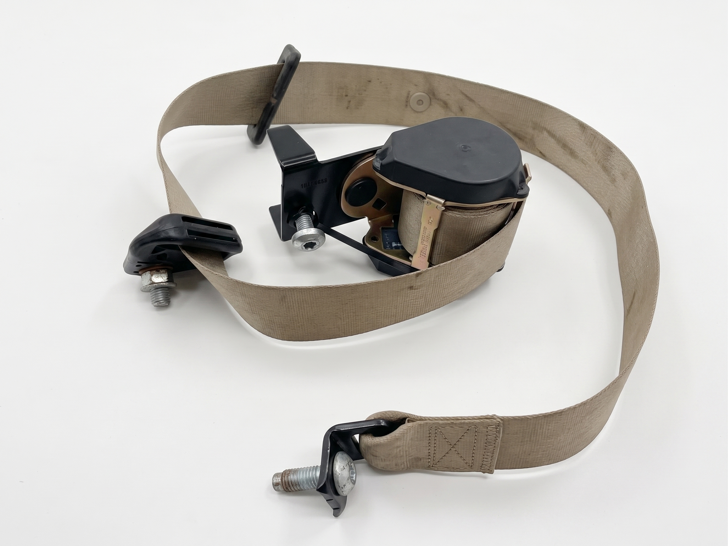 OEM Tan Seat Belt Assembly with Retractor for 2004-2005 Ford & Mercury - Front