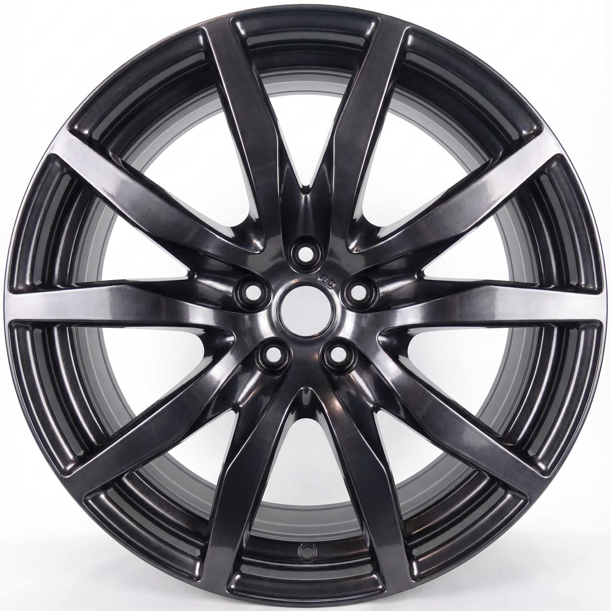 OEM Dark Hyper Silver Alloy Wheel for 2012, 2013, 2014, 2015, 2016 Nissan GT-R - Rear