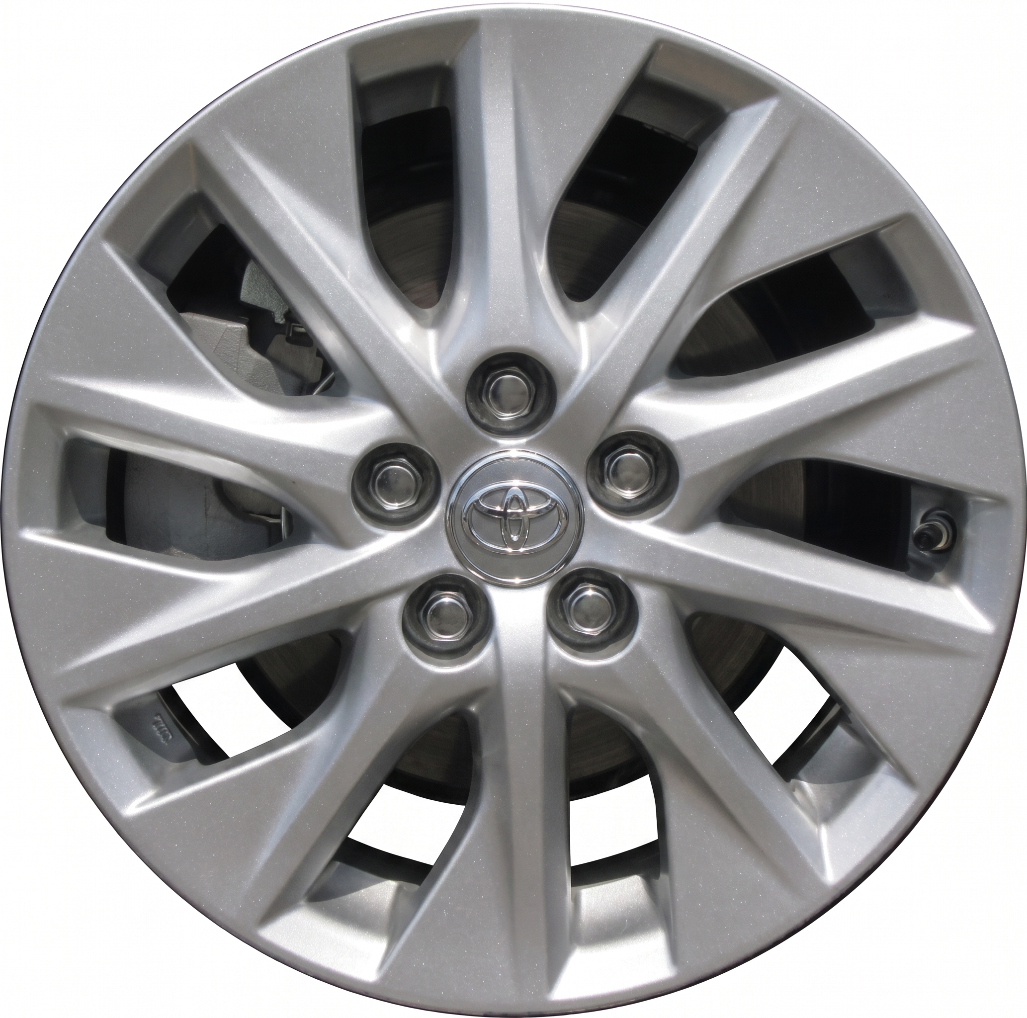 2012, 2013, 2014, 2015 Toyota Prius Painted Silver Alloy Wheel (OEM)