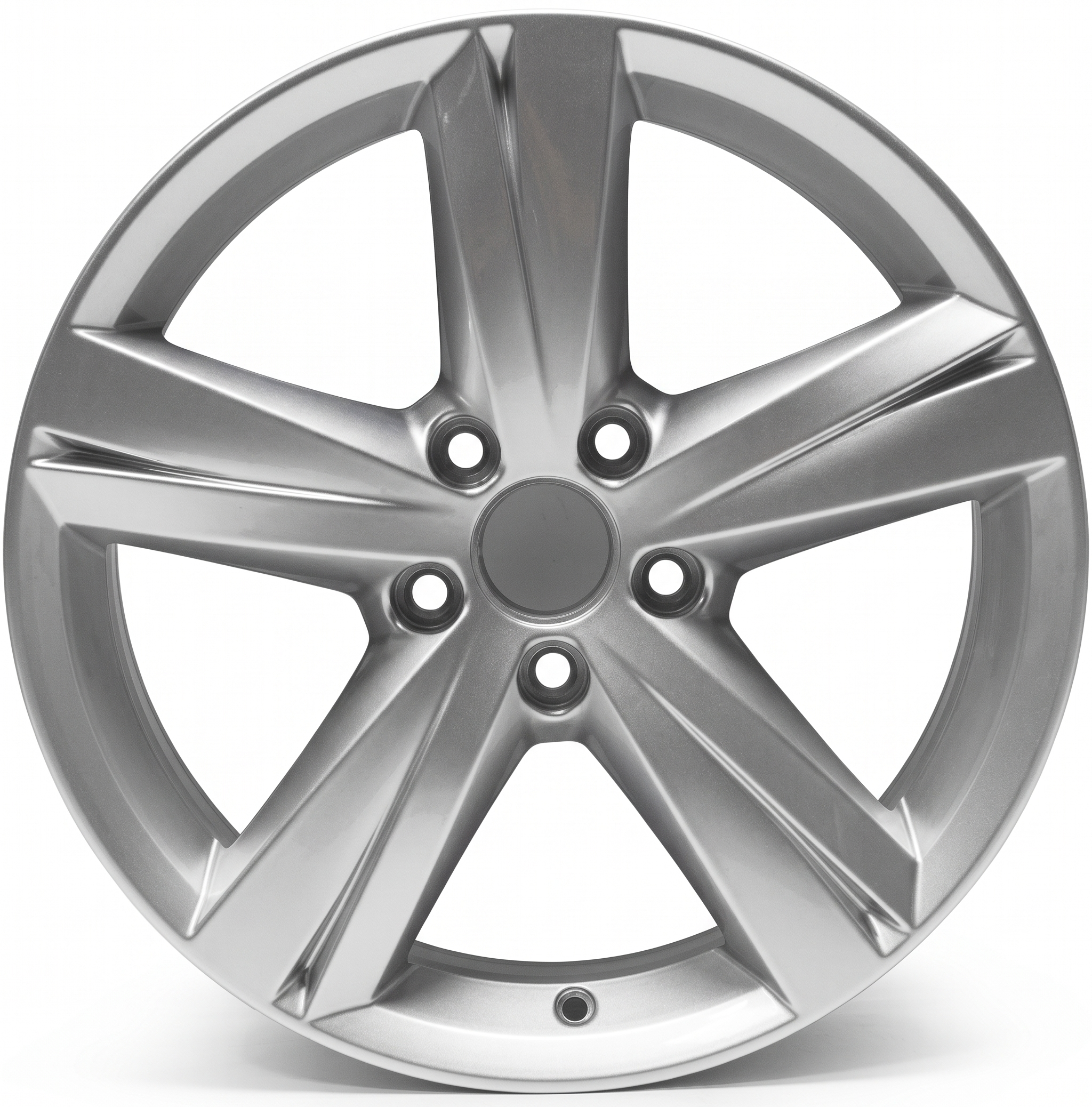 OEM Silver Painted Silver Alloy Wheel for 2012-2015 Volkswagen Beetle, PASSAT, Passat - Rear, Right (Passenger) (OEM)