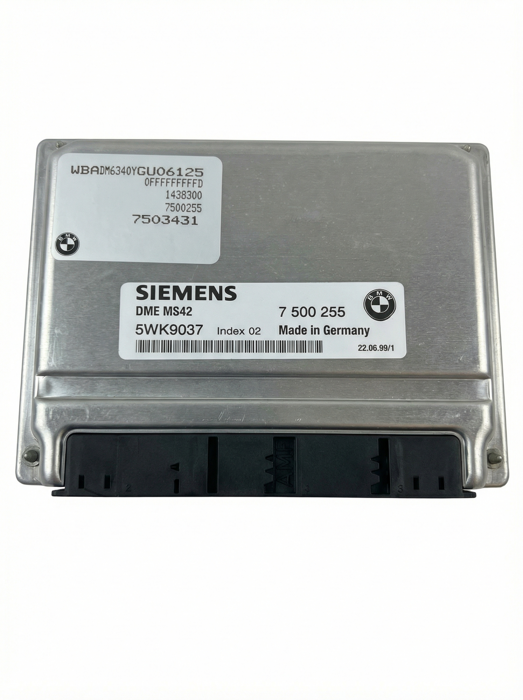 OEM Siemens Motronic MS42 Engine Control Module for 1999-2000 BMW 528i, BMW 528i - Rear (OEM)