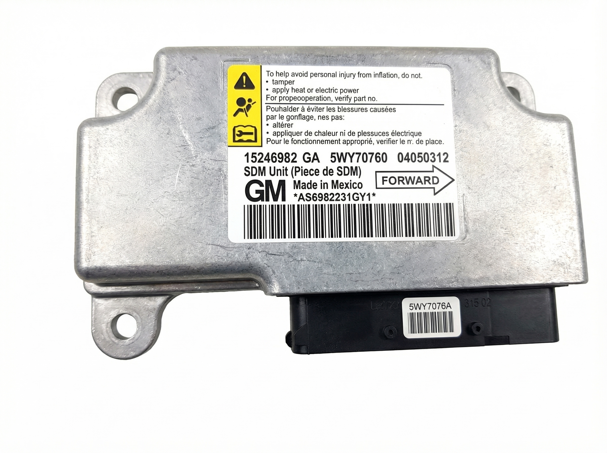 OEM Airbag Control Module for 2005 General Motors & Pontiac • G6 - Front