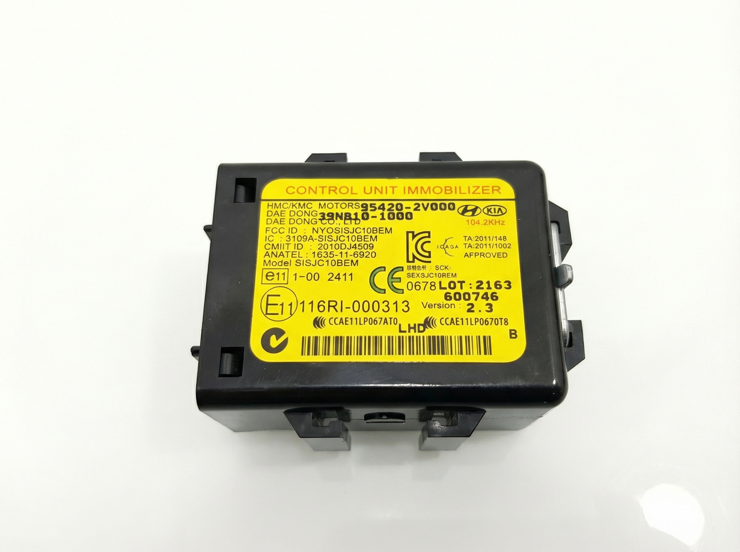 OEM Immobilizer Control Module for 2012-2021 Hyundai & Kia - Front