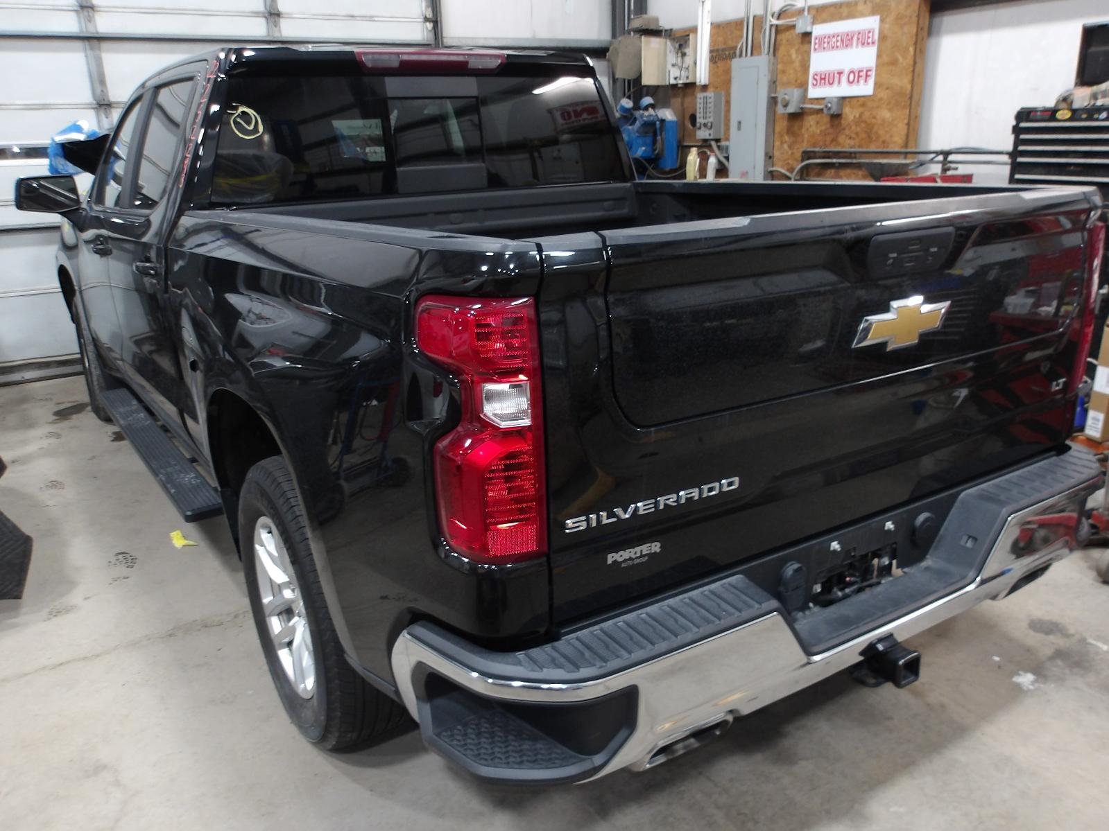 2019-2025 Chevrolet Silverado 1500 Black Rear Roof Mounted Spoiler with 3rd Brake Light (Used OEM)