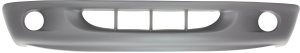 Front Bumper Cover for Dakota 1997-2000, Lower Fascia, 2-Piece Type Bumper, Textured, with Fog Light Holes, Replacement