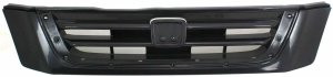 Grille for Honda CR-V 1997-2001, Painted Black Shell and Insert, Without Chrome Insert Molding, Replacement