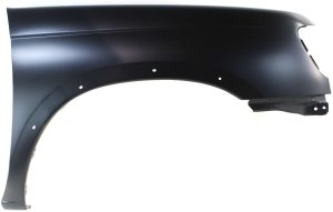 Front Fender for Nissan Frontier 1998-2000, Right (Passenger) Side, Primed (Ready to Paint), 4WD (Four-Wheel Drive), with Molding Holes, Replacement