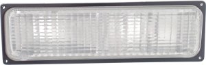 Signal Light for Chevrolet C/K Full Size 1988-1989, Right (Passenger), Lens and Housing, Dual Sealed Beam Headlights, Replacement
