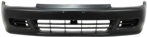 Front Bumper Cover for Honda Civic 1992-1995, Primed (Ready to Paint), Coupe/Hatchback Model, Replacement