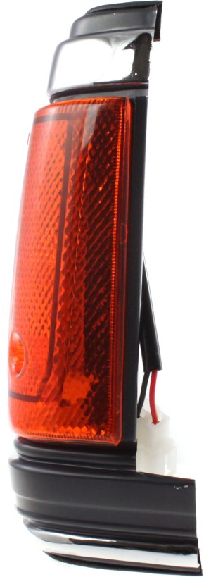Corner Light Assembly with Chrome Trim for 1983-1986 Nissan Pickup, Right (Passenger) Side, Replacement