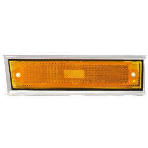 Front Side Marker Light for Chevrolet Suburban 1981-1991, Right (Passenger) Side, Complete with Lens, Housing, and Chrome Trim, Replacement