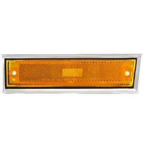 Front Side Marker Light for Chevrolet Suburban (1981-1991), Left (Driver) Side, Lens and Housing with Chrome Trim, Replacement