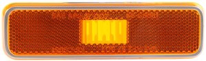 Front Side Marker Light for 1981-1993 Dodge Full Size Pickup, Lens and Housing, Right (Passenger) = Left (Driver), Replacement