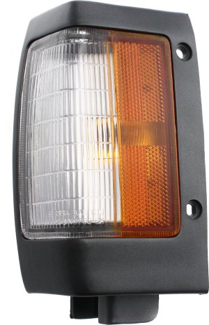 Corner Light Assembly for 1990-1992 Nissan Pickup, Left (Driver) Side, with Black Trim, Replacement
