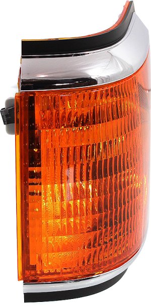 Replacement Corner Light for Ford F-Series 1987-1991, Left (Driver) Side, Lens and Housing with Trim - Fits: F-150, F-250, F-350.