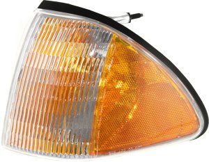 Corner Light for Ford Mustang 1987-1993, Left (Driver), Lens and Housing, Outer, Replacement