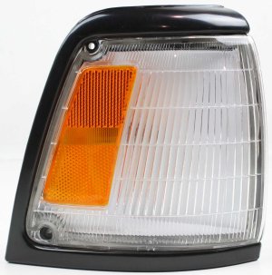 Corner Light Assembly for Toyota Pickup, 1992-1995, Right (Passenger), with Black Trim, 2WD (Two-Wheel Drive), Replacement