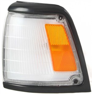 Corner Light Assembly for 1992-1995 Toyota Pickup, Left (Driver) Side, with Black Trim, 2WD (Two-Wheel Drive), Replacement
