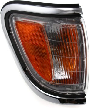 Right (Passenger) Corner Light Assembly with Chrome Trim for 1995-1997 Toyota Tacoma 4WD (Four-Wheel Drive), Replacement