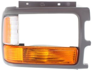 Park Light for Dodge Dakota 1991-1996, Right (Passenger), Lens and Housing, with Gray Headlight Door, Composite Headlight, Replacement