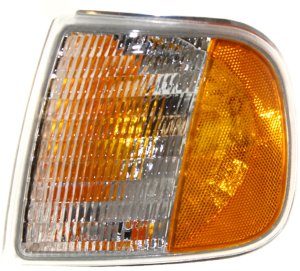 Corner Light for Ford F-Series 1997, Left (Driver), Lens and Housing, Up To 6-1996, Replacement