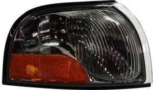 Right (Passenger) Corner Light for Nissan Quest/Mercury Villager 1999-2002, Lens and Housing, Park/Side Maker Light, Replacement