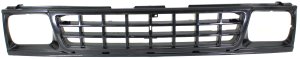 Plastic Grille for 1990-1992 Mitsubishi Mighty Max, Painted Black Shell and Insert, Replacement