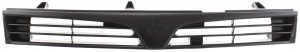 Grille for Mitsubishi Mirage 1997-2001, Textured Black Shell and Insert, ABS Plastic, Sedan, without Chrome, Replacement
