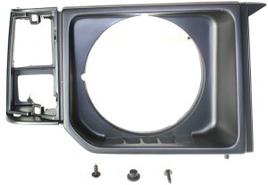 Headlight Door for Mitsubishi Montero, Model Years 1985-1991, Right (Passenger) Side, Black, Replacement