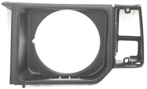 Headlight Door for Mitsubishi Montero 1985-1991, Left (Driver), Black, Replacement
