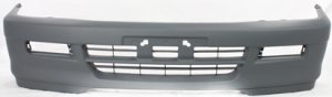 Front Bumper Cover for Mitsubishi Montero Sport 1997-1999, Primed (Ready to Paint), with Fender Flare Holes, Replacement