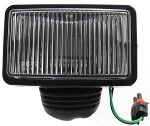 Front Fog Light Assembly for 1987-1996 Jeep Cherokee, Right (Passenger) = Left (Driver), 1-Piece Only, Replacement