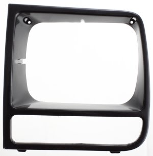 Headlight Door for Jeep Cherokee 1997-2001 SE/Sport Models, Left (Driver), Black/Chrome Trim, Replacement