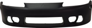 Front Bumper Cover for Mitsubishi Eclipse 1997-1999, Primed (Ready to Paint) with Fog Light Holes and Side Marker Light Holes, Replacement