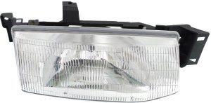Headlight Assembly for Ford Escort 1991-1996, Right (Passenger) Side, Halogen, Replacement