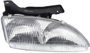 Headlight Assembly for Chevrolet Cavalier 1995-1999, Right (Passenger), Halogen, Replacement