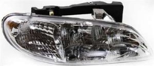 Headlight Assembly for Pontiac Grand Am 1996-1998, Right (Passenger) Side, Halogen, Replacement