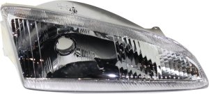 Headlight for Dodge Intrepid 1995-1997, Right (Passenger) Side, with Lens and Housing, Featuring Vertical Fluted Lens, Replacement