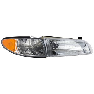 Headlight Assembly for Pontiac Grand Prix 1997-2003, Right (Passenger), Halogen, Suitable for Coupe/Sedan, Replacement
