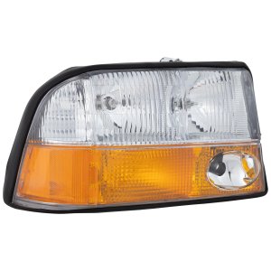Headlight Assembly for Oldsmobile Bravada (1998-2004), GMC Jimmy/Sonoma (1998-2005), Right (Passenger) Side, Halogen, with Fog Lights, Replacement