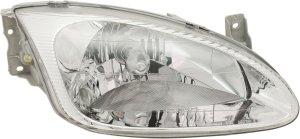 Headlight Assembly for Hyundai Elantra 1999-2000, Right (Passenger) Side, Halogen, Replacement
