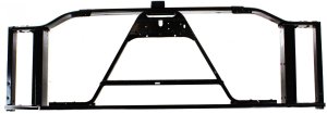 Radiator Support Assembly for Chevrolet Silverado Pickup 1999-2002, Black, Aluminum, Replacement