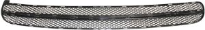 Front Bumper Grille for Volkswagen Beetle 1998-2005, Center Mesh Insert, Textured Black, Without Fog Light Hole, Replacement