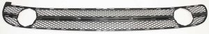 Front Bumper Grille Mesh Insert for Volkswagen Beetle 1998-2000, Center, Textured Black, with Fog Light Hole, Replacement