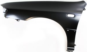 Front Fender for Subaru Impreza 1998-2001, Primed (Ready to Paint), RS Model, Coupe, w/ Side Light Holes, Left (Driver), Replacement