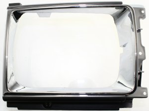 Headlight Door for Toyota 4Runner (1987-1989), Right (Passenger) Side, Chrome/Painted Black, Replacement