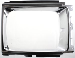 Headlight Door for Toyota 4Runner 1987-1989, Left (Driver) Side, Chrome/Painted Black, Replacement
