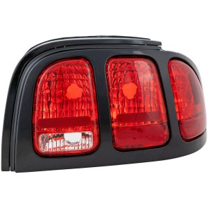 Tail Light Lens and Housing for 1996-1998 Ford Mustang, Right (Passenger) Side, Rim without Paint, Replacement