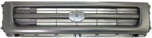 Center Grille for 1992-1995 Toyota Pickup, Painted Dark Argent Shell and Insert, 4WD (Four-Wheel Drive), Replacement